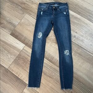 Articles Of Society Dark Blue Distressed Skinny Jeans